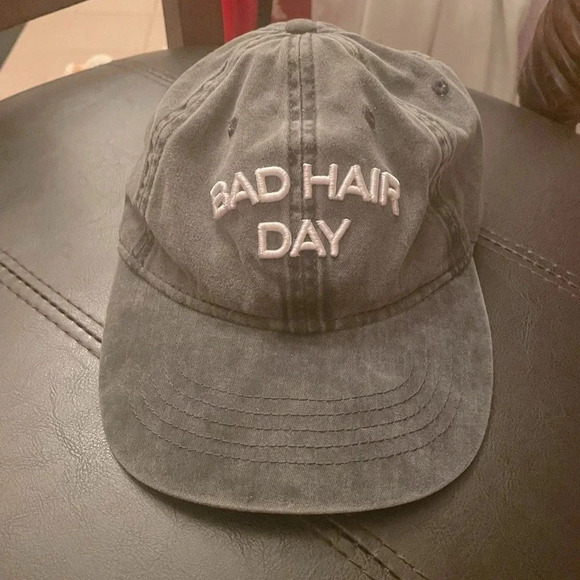 BAD HAIR FAY WASHED DENIM GREY DAD HAT ONE SIZE ADJUSTABLE - Picture 1 of 6